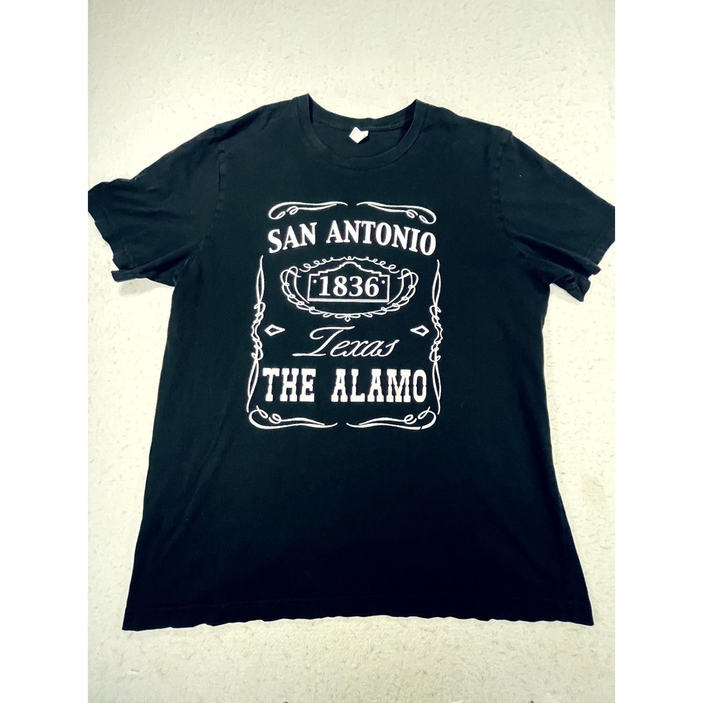 Bella+Canvas Tee Shirt Men Small Black The Alamo San Antonio Texas Graphic Print